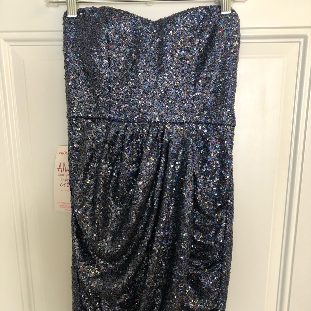 Strapless Sequined Dress